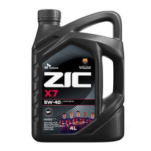 روغن موتور خودرو بنزینی زیک مدل x7 5w40 sp حجم 4 لیتر